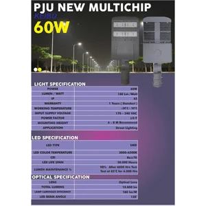 Lampu jalan pju keibu 60 watt AC