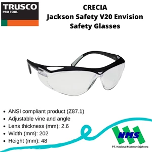 Kacamata Safety Trusco 436-1024 Crecia Jackson Safety V20 Envision Glasses Kacamata