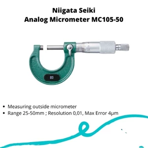 Micrometer Niigata Seiki Analog Mc 105 - 50