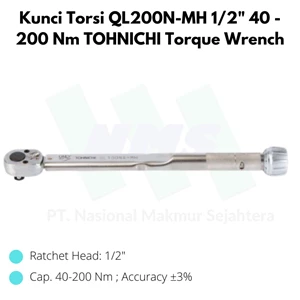 Kunci Momen Tohnichi Ql200n-Mh 1/2 Inch 40 - 200 Nm