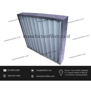 Filter Udara Primer Tipe Panel Lipat dengan Bingkai Karton