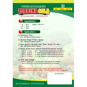 Pupuk NPK Majemuk Turrima Gold