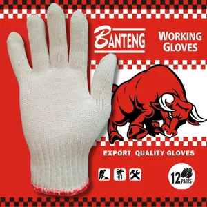 Knitted Safety Gloves Plain Cotton Color "Banteng"