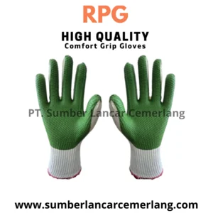 Sarung Tangan Safety Banteng Rubber Palm Gloves Hijau
