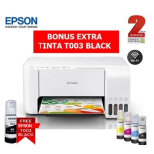 Printer Inkjet Epson L 3156 Bonus Extra Tinta T003 Hitam