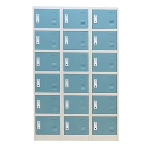 Locker Besi 18 Pintu Dimensi 114 x 54 x 185 cm - Biru Muda
