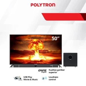 Smart TV POLYTRON PLD50B8750 LED TV 50 Inch + Free Speaker soundbar