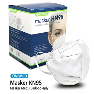 KN95 OneMed Rubber Medical Mask 4ply Box contents 20pcs