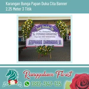 Bunga Papan Duka Cita Banner 2.25 Meter 3 Titik Surabaya