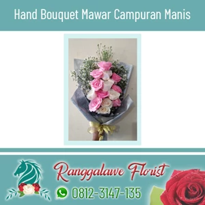 Hand Bouquet Mawar Campuran Manis
