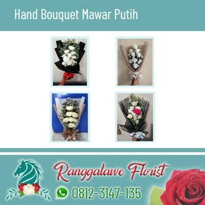 Hand Bouquet Bunga Tangan Ulang Tahun Mawar Putih