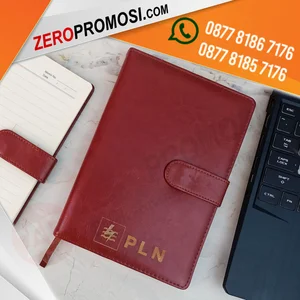 Agenda Kulit AGK-01 Custom Logo Buku Agenda Premium untuk Souvenir