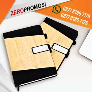 Souvenir Buku Agenda Planner Wood PRWD01 Custom Logo 