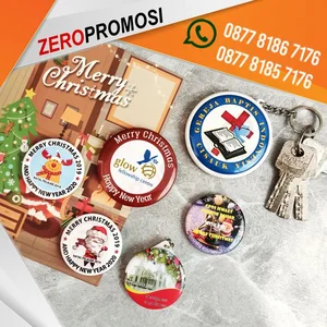Pin Peniti Custom Natal Full Color Souvenir