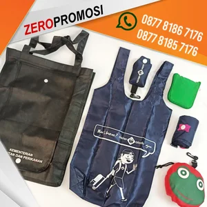 Tas Belanja Lipat Cetak Logo Custom
