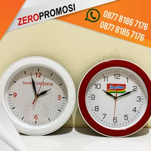 Jam Dinding 30 cm Model 777 Custom Logo untuk Souvenir Perusahaan