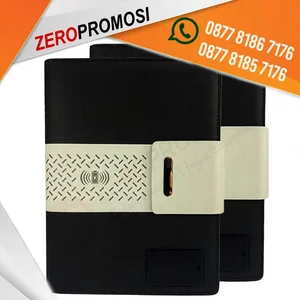  Souvenir Buku Agenda Maven AGPB01 Dengan Powerbank Wireless Charging