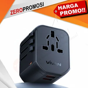 Universal Travel Adapter  Cetak Logo Charger Travel Adaptor ProS 3C2A