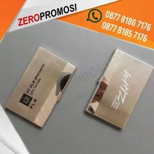 Business Card Holder KN-610 Custom Logo Stainless untuk Corporate Gift