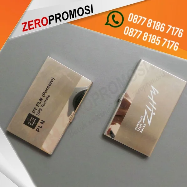Business Card Holder KN-610 Custom Logo Stainless untuk Corporate Gift