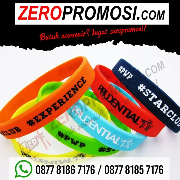 Souvenir Gelang Karet Tanpa Sambungan