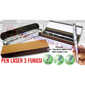 Souvenir Pulpen Dan Pensil  Laser 3 In 1 - Pulpen Multifungsi