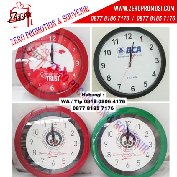 Jam Dinding Cetak Logo Untuk Promosi