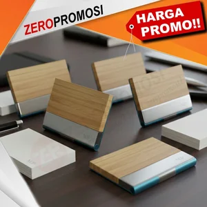  Tempat Kartu Nama KN-04 Motif Kayu Custom Logo untuk Corporate Gift