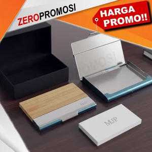  Tempat Kartu Nama KN-04 Motif Kayu Custom Logo untuk Corporate Gift