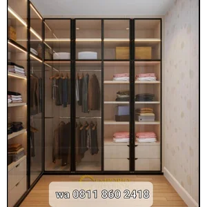 Aluminum Wardrobe Clothes Display Case