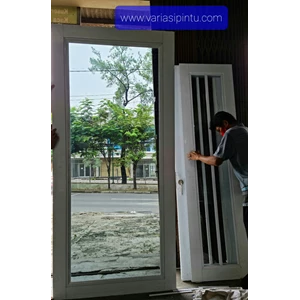 Pintu kaca aluminium Frame 10 cm