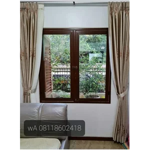 Jendela Aluminium Espanda Kaca Oneway Ukuran 120 x 120 cm