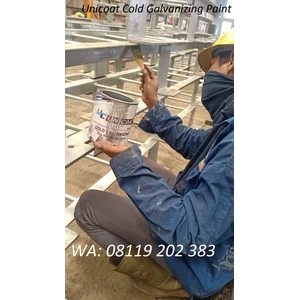 Unicoat Cold Galvanizing Spray Bright SP B @400ml botol cat galvanis dingin