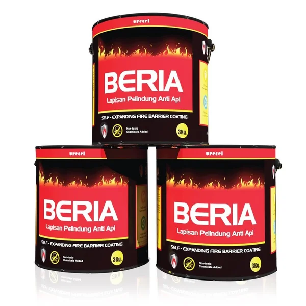 Pelapis Tahan Api Anti Api Beria 1kg kaleng / intumescent fire protection