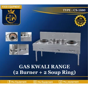 Gas Kwali Range tipe CS-1880 (2 burner + 2 soup tank)