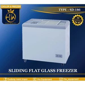 Mesin Pendingin Freezer Sliding Flat Glass tipe SD-186