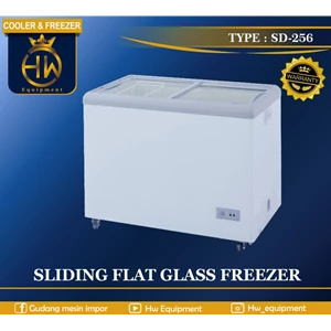 Mesin Pendingin Freezer Sliding Flat Glass tipe SD-256