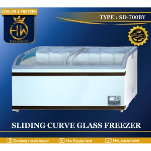 Mesin Pendingin Freezer Sliding Curve Glass tipe SD-700BY