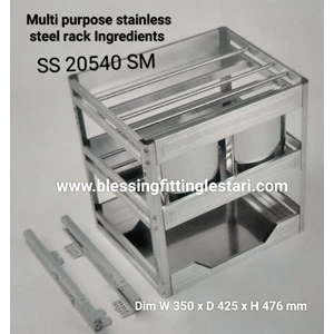 Rak Dapur Vitco SS 20740 SM Multipurpose Stainless Steel Rack New