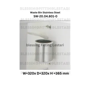 Tempat Sampah Vitco SW 20.04.801.0 Waste Bin Stainless Steel