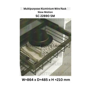 Rak Lemari Pakaian Vitco SC 22890 SM Multipurpose Aluminium Wire Rack Slow Motion