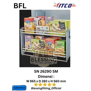 Rak Dapur Vitco SN 26290 – Rak Pull Down Slowmotion Finish Nano Plated