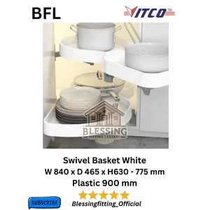 Rak Sudut Vitco SC 2450R GRY Swivel Basket Plastic