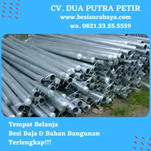 Tiang Besi Pagar BRC Komplit 2 Inch x 175