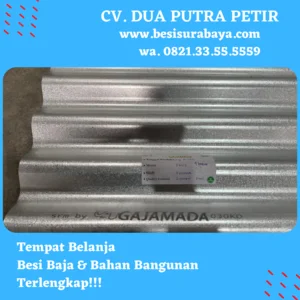Atap Galvalum / Seng Gelombang 0.20mm x 80 x 180cm Merk Gajah Mada