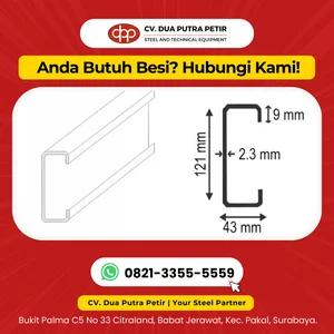 BESI KANAL CNP 125 X 50 X 20 X 2.3MM X 6MTR