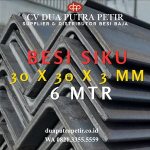 Besi Siku 30x30x3 mm 6 Meter untuk Konstruksi dan Fabrikasi