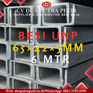 Besi Kanal UNP 65 x 42 x 5 mm 6 Meter