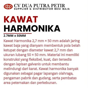 Kawat Harmonika 2.7 mm × 50 mm untuk Pagar Pengaman dan Pembatas Area