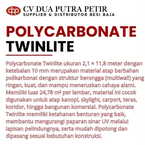 Polycarbonate Twinlite 10mm for Roofing Applications - CV. Dua Putra Petir